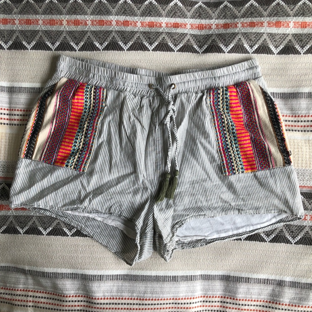 Blue Rain Embroidered shorts